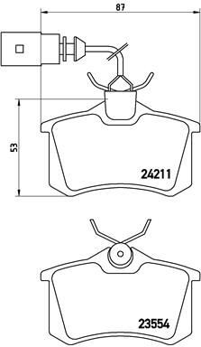 Remblokkenset, schijfrem BREMBO