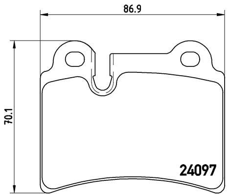 Remblokkenset, schijfrem BREMBO