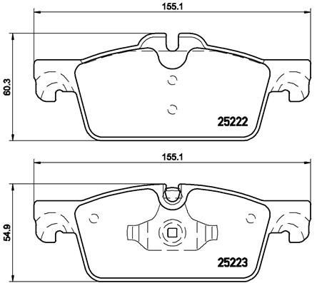 Remblokkenset, schijfrem BREMBO