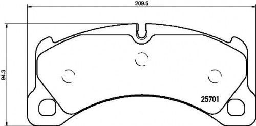 Remblokkenset, schijfrem BREMBO