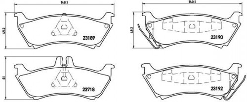 Remblokkenset, schijfrem BREMBO