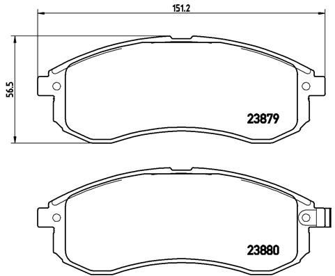 Remblokkenset, schijfrem BREMBO