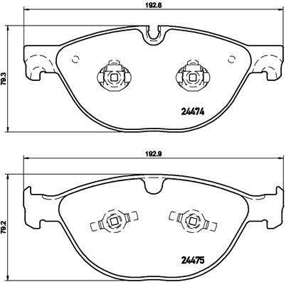 Remblokkenset, schijfrem BREMBO