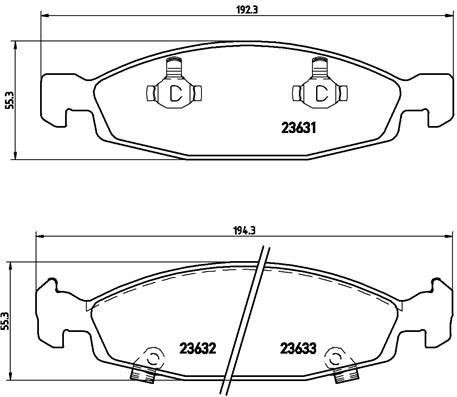 Remblokkenset, schijfrem BREMBO