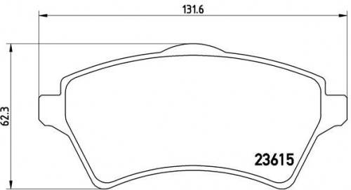 Remblokkenset, schijfrem BREMBO