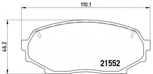 Remblokkenset, schijfrem BREMBO