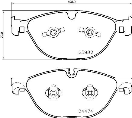 Remblokkenset, schijfrem BREMBO