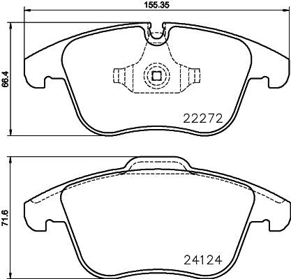 Remblokkenset, schijfrem BREMBO