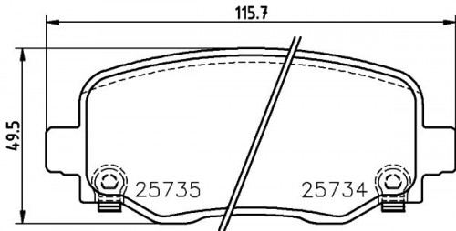 Remblokkenset, schijfrem BREMBO