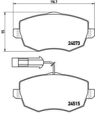 Remblokkenset, schijfrem BREMBO