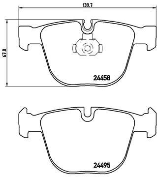 Remblokkenset, schijfrem BREMBO