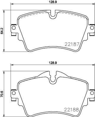 Remblokkenset, schijfrem BREMBO