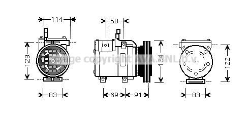 Compressor, airconditioning AVA QUALITY COOLING