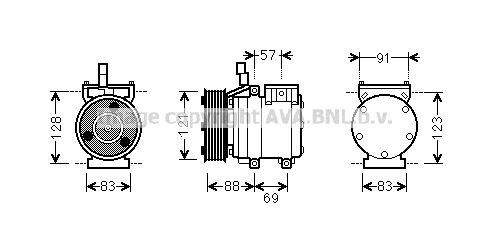 Compressor, airconditioning AVA QUALITY COOLING