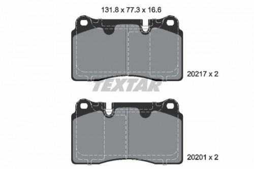 Remblokken set TEXTAR