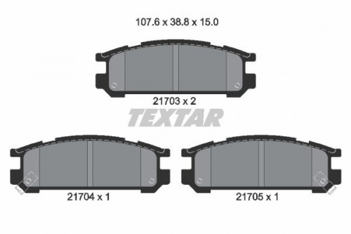 Remblokken set TEXTAR