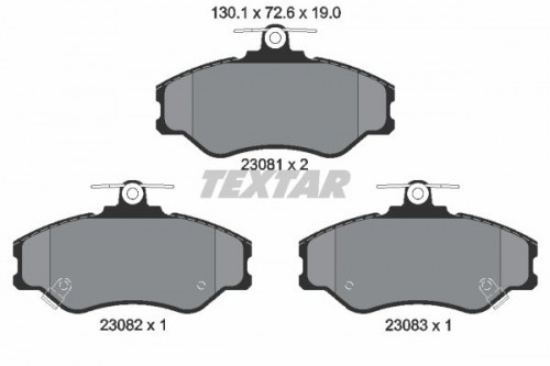 Remblokken set TEXTAR