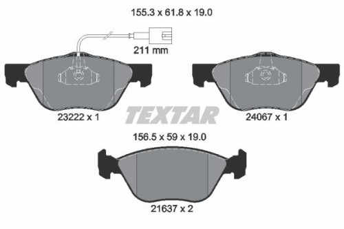 Remblokken set TEXTAR