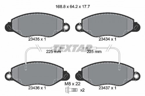 Remblokken set TEXTAR