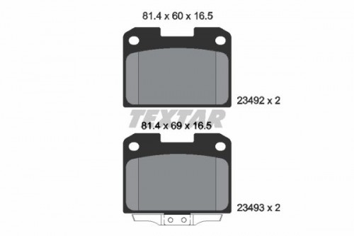 Remblokken set TEXTAR