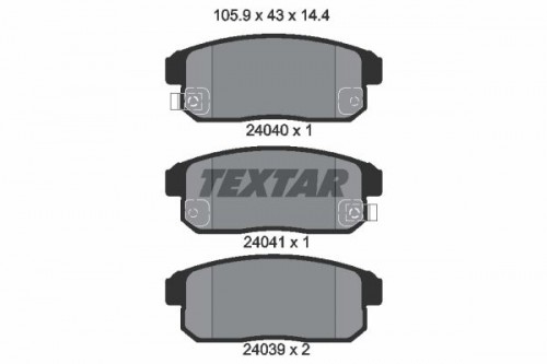 Remblokken set TEXTAR