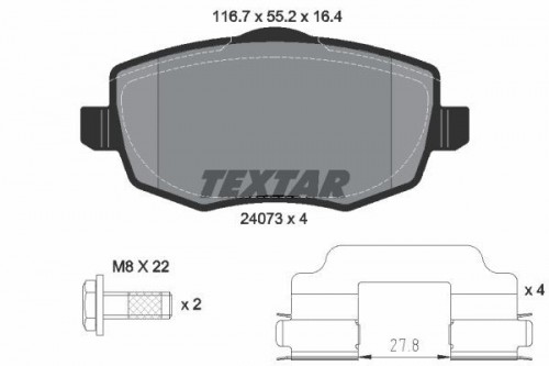 Remblokken set TEXTAR