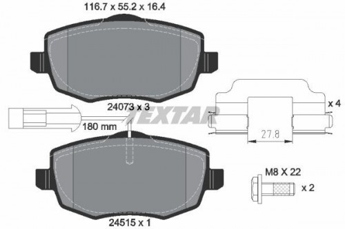 Remblokken set TEXTAR