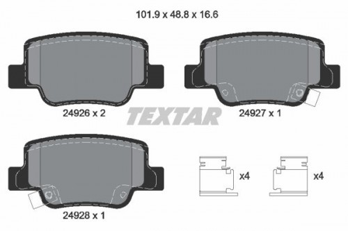 Remblokken set TEXTAR