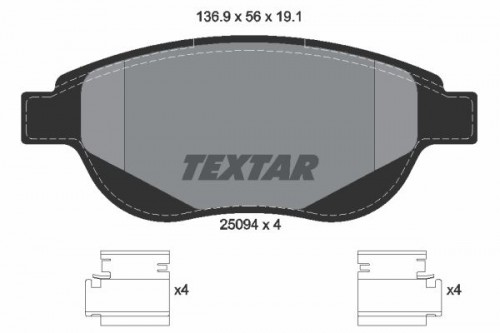 Remblokken set TEXTAR