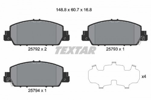 Remblokken set TEXTAR