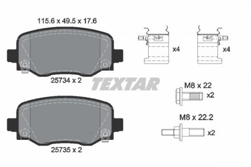 Remblokken set TEXTAR