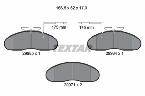 Remblokken set TEXTAR