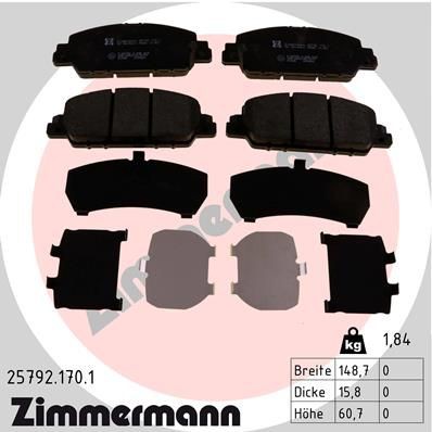 Remblokken set ZIMMERMANN