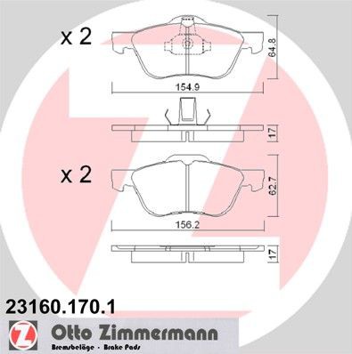 Remblokken set ZIMMERMANN