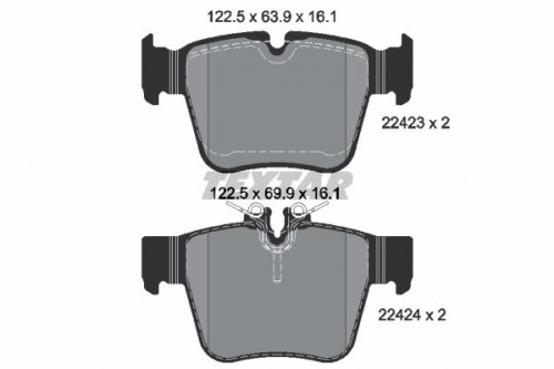 Remblokken set TEXTAR