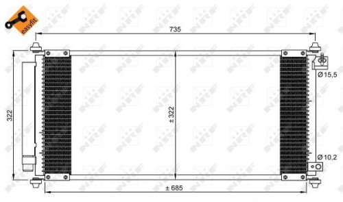 Condensor, airconditioning NRF