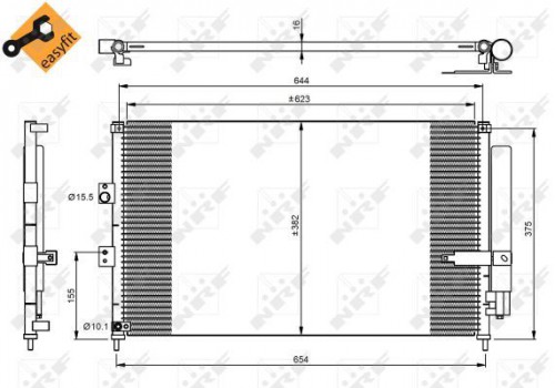 Condensor, airconditioning NRF