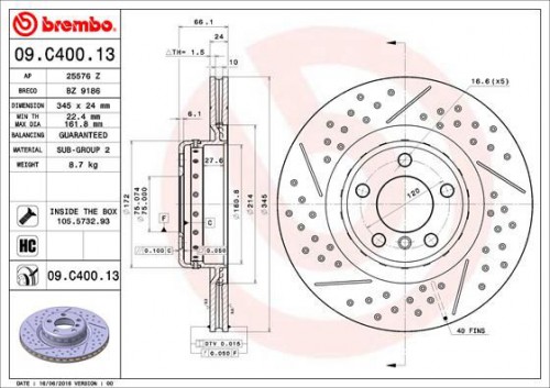 Remschijf BREMBO