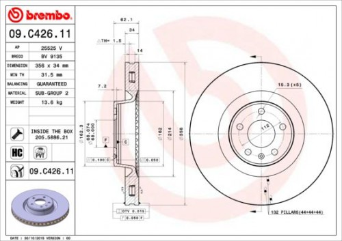 Remschijf BREMBO