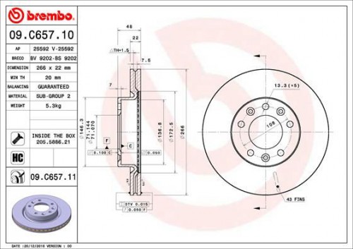 Remschijf BREMBO