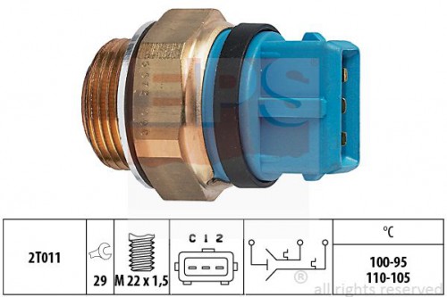 Temperatuurschakelaar, radiateurventilator EPS