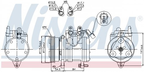 Compressor, airconditioning NISSENS