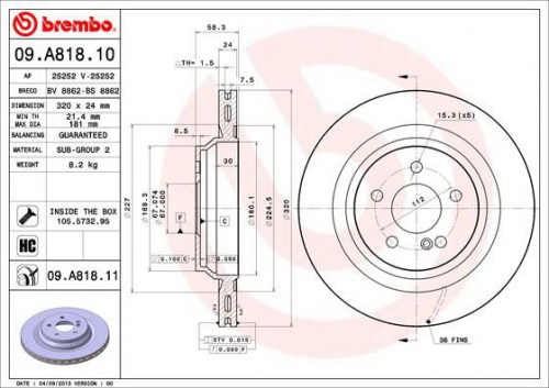 Remschijf BREMBO