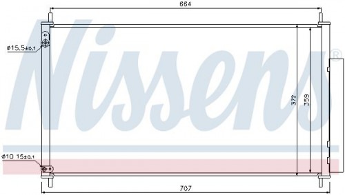 Condensor, airconditioning NISSENS