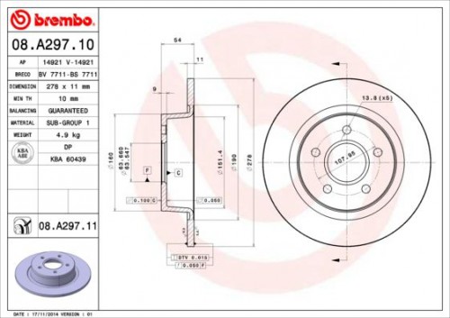 Remschijf BREMBO