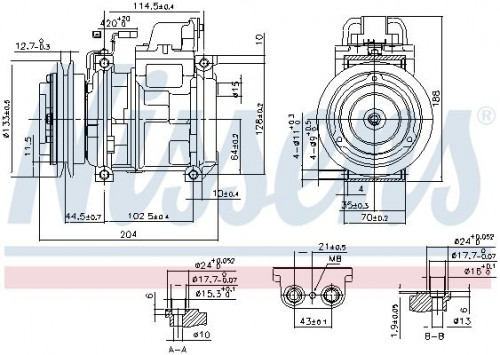 Compressor, airconditioning NISSENS