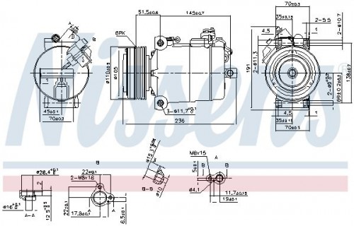 Compressor, airconditioning NISSENS