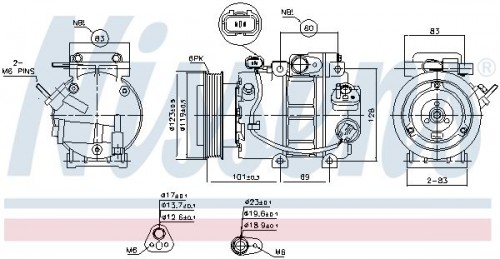 Compressor, airconditioning NISSENS