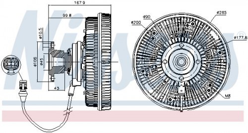 Koppeling, radiateurventilator NISSENS