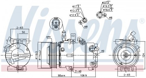 Compressor, airconditioning NISSENS